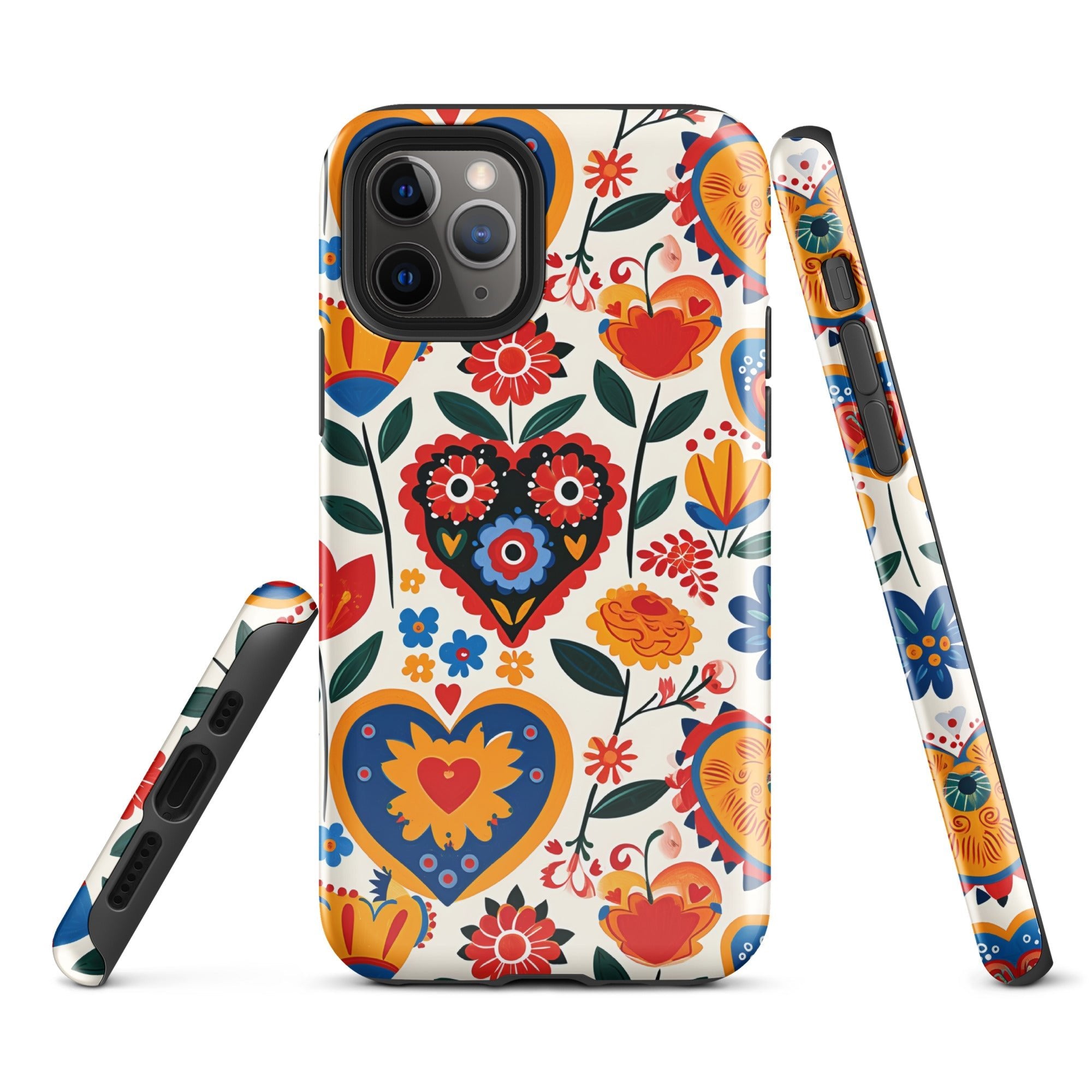 Whimsical Hearts: Bloomed Affections - iPhone Case - Pattern Symphony