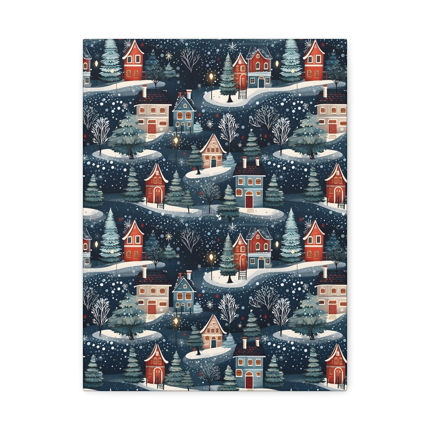 Wintertide Glow - Urban Elegance - Wall Art Canvas - Pattern Symphony