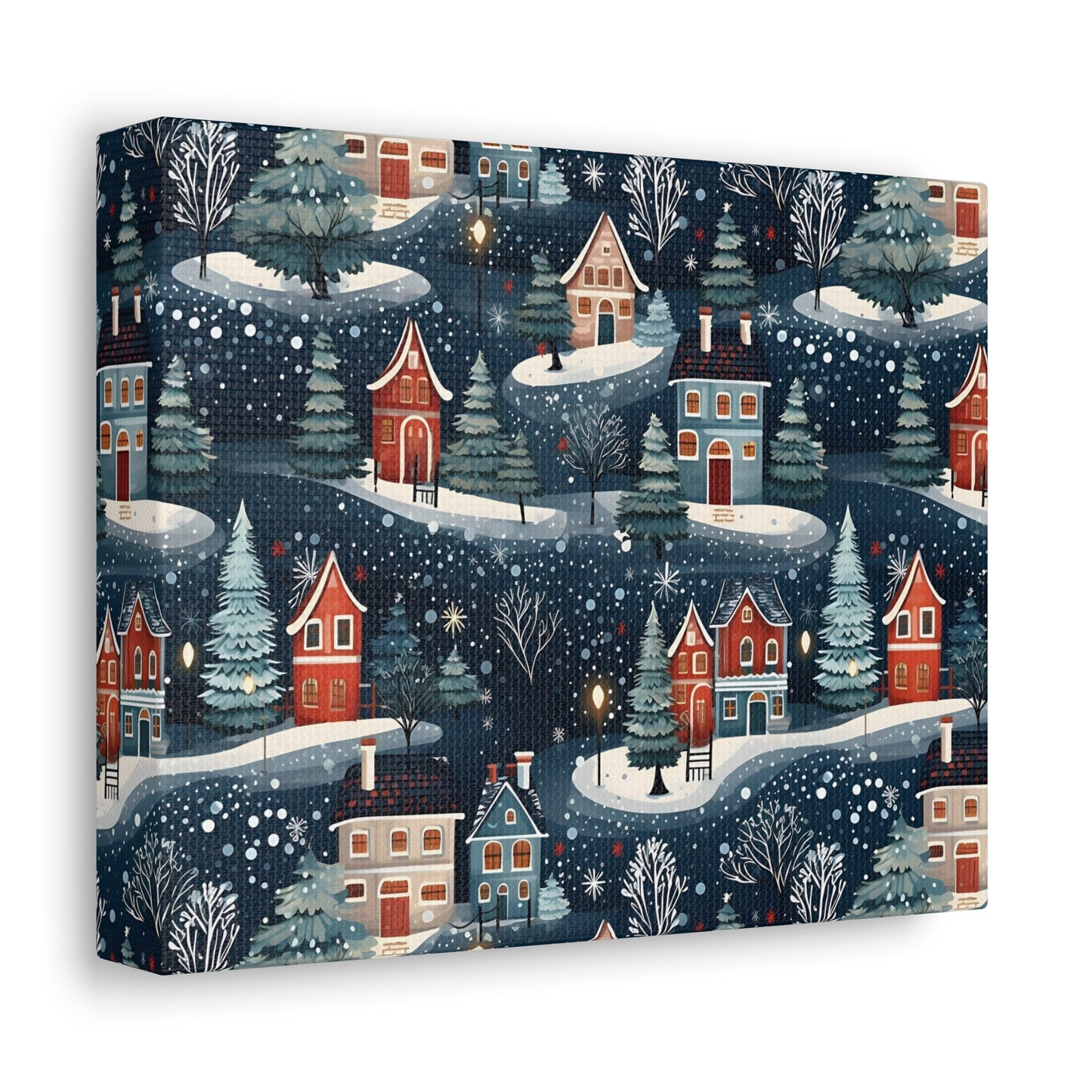 Wintertide Glow - Urban Elegance - Wall Art Canvas - Pattern Symphony