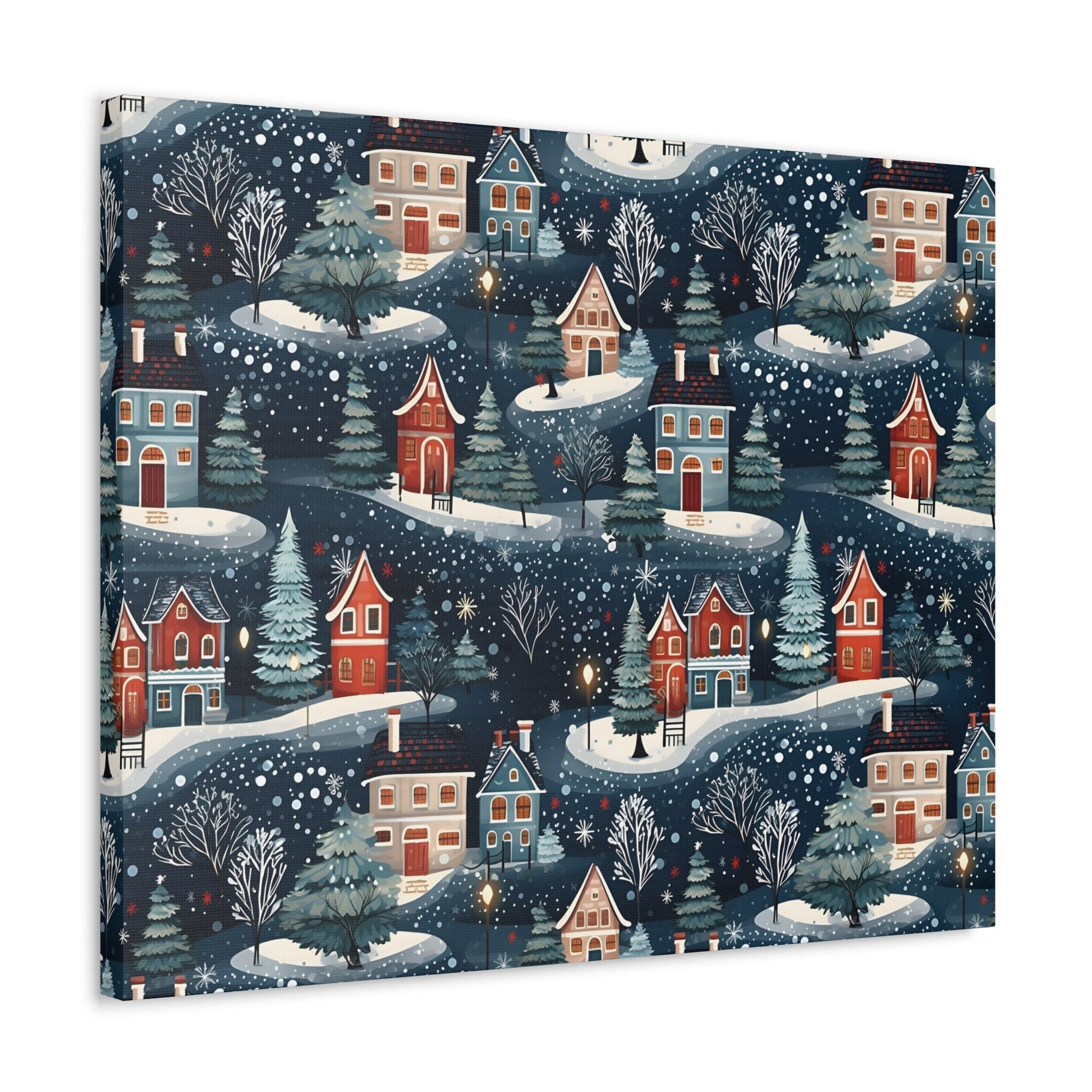 Wintertide Glow - Urban Elegance - Wall Art Canvas - Pattern Symphony