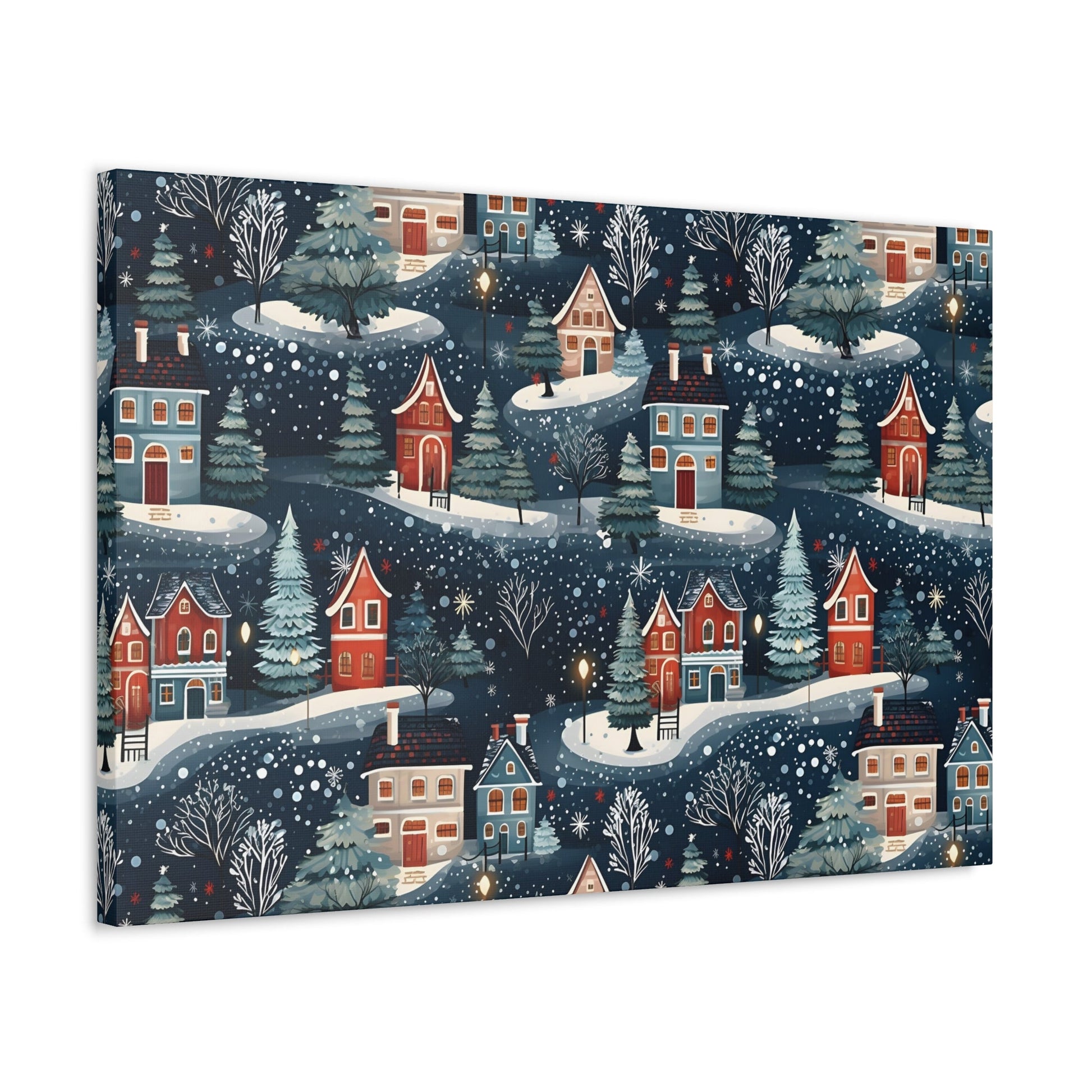 Wintertide Glow - Urban Elegance - Wall Art Canvas - Pattern Symphony