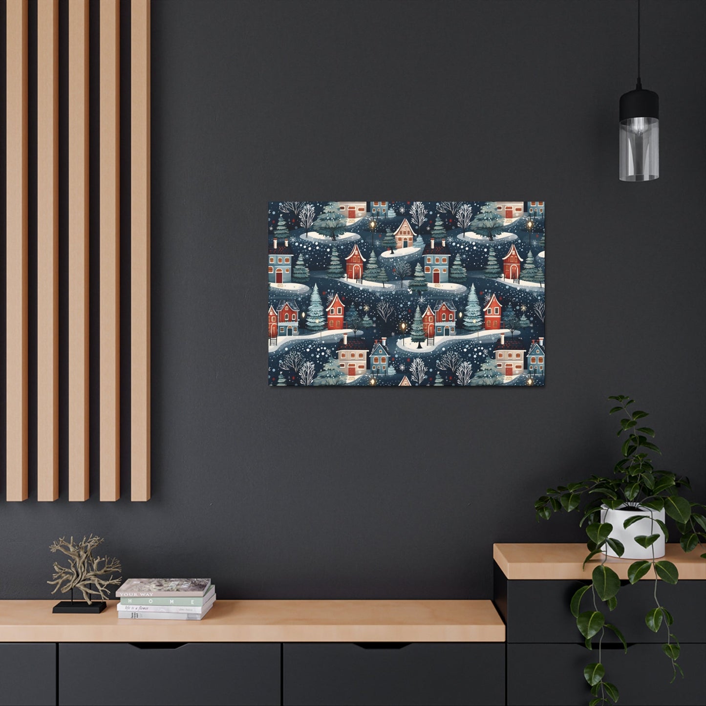 Wintertide Glow - Urban Elegance - Wall Art Canvas - Pattern Symphony