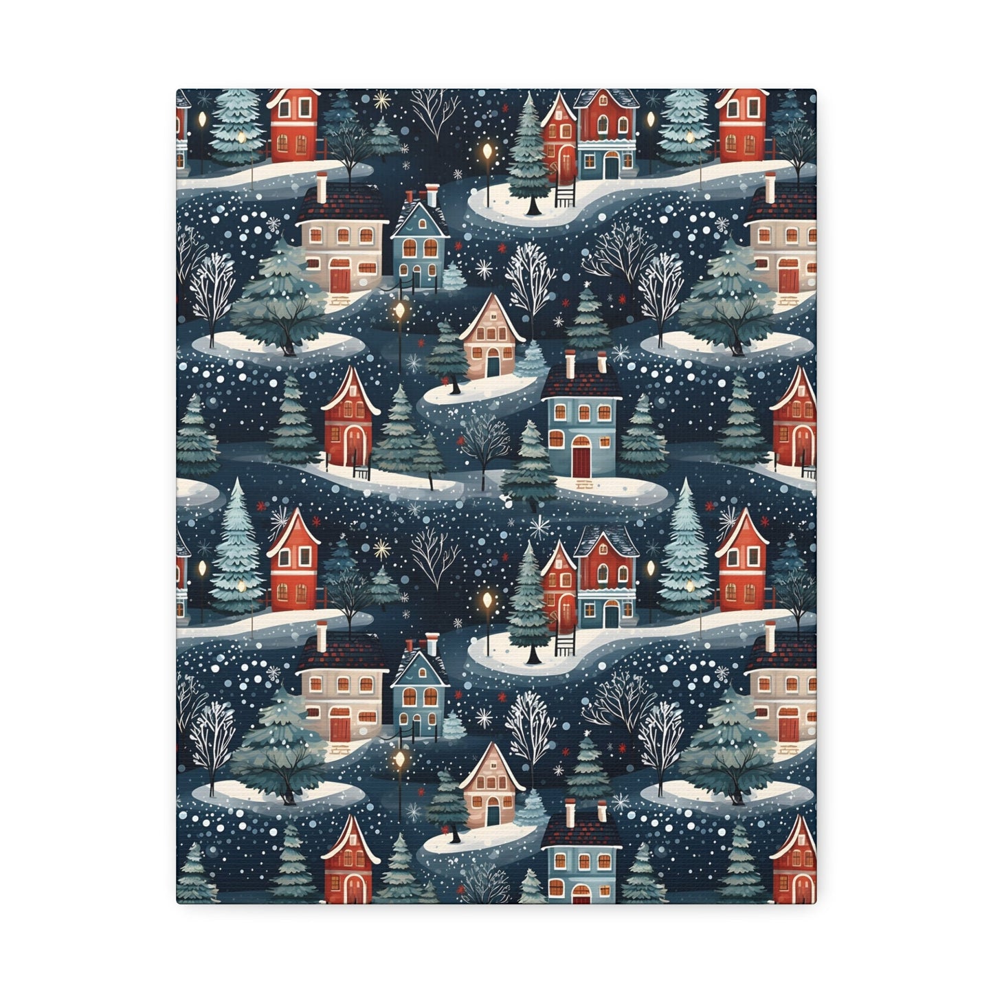 Wintertide Glow - Urban Elegance - Wall Art Canvas - Pattern Symphony