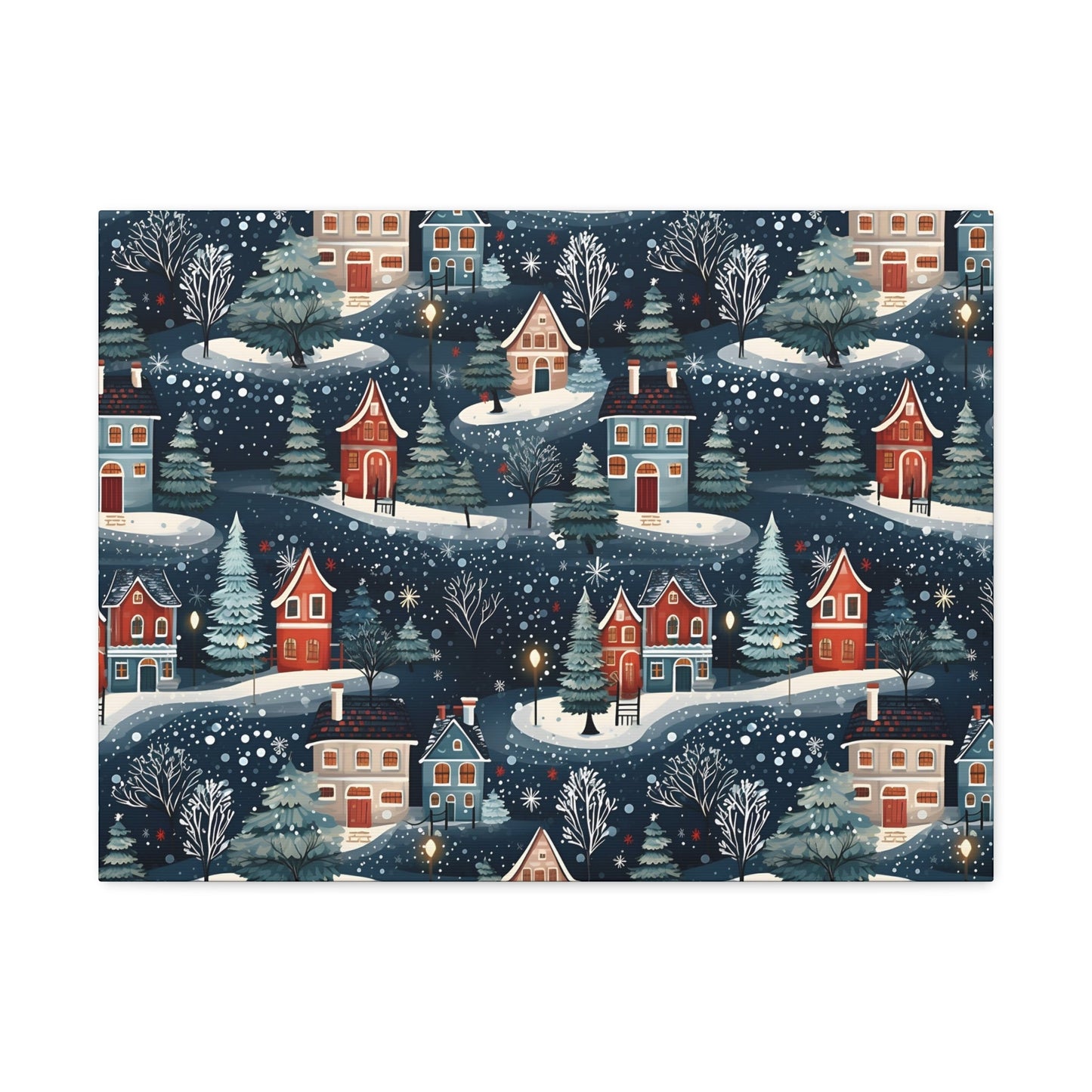 Wintertide Glow - Urban Elegance - Wall Art Canvas - Pattern Symphony