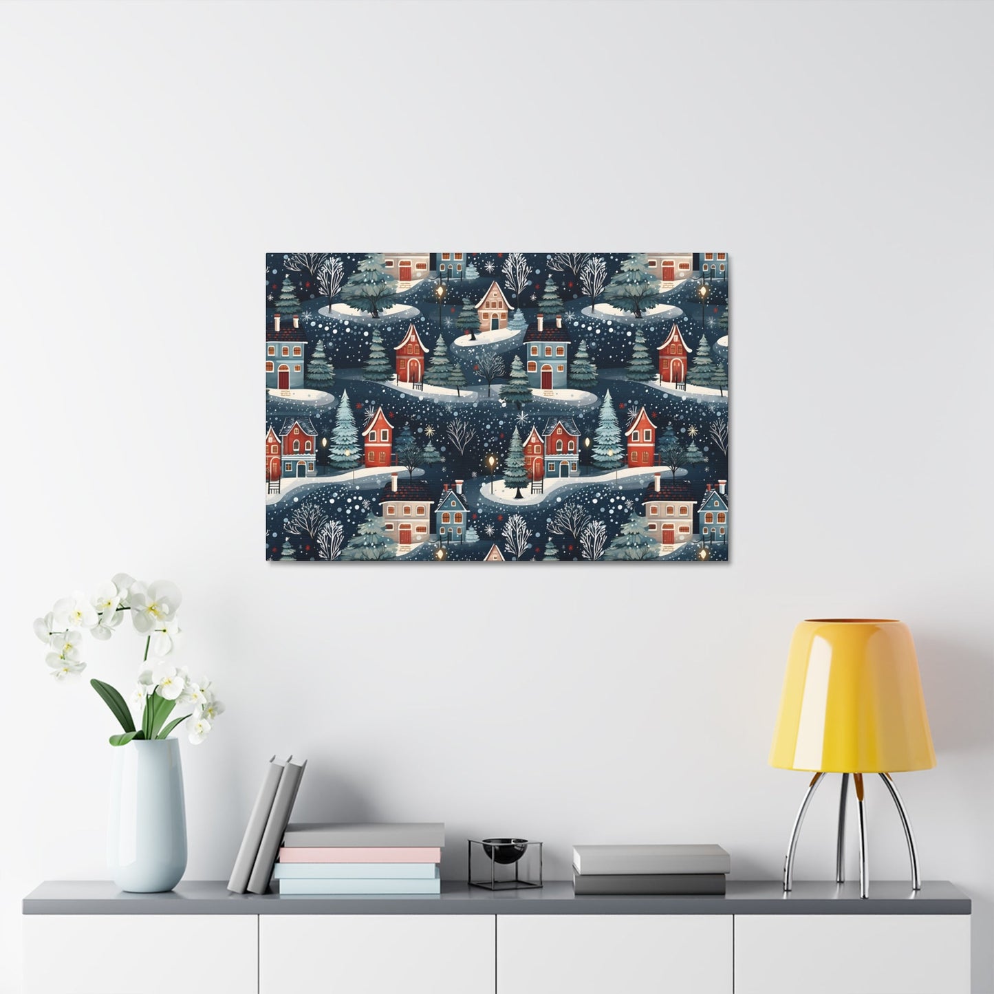 Wintertide Glow - Urban Elegance - Wall Art Canvas - Pattern Symphony