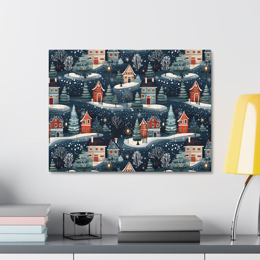 Wintertide Glow - Urban Elegance - Wall Art Canvas - Pattern Symphony