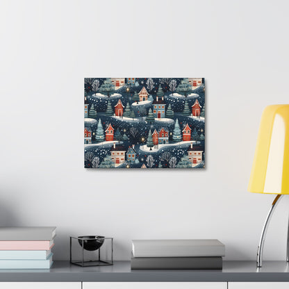 Wintertide Glow - Urban Elegance - Wall Art Canvas - Pattern Symphony