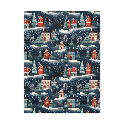 Wintertide Glow - Urban Elegance - Wall Art Canvas - Pattern Symphony